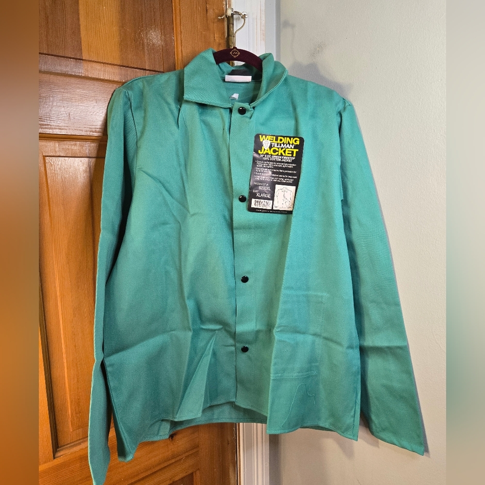 NWT Tillman Green Flame Resistant Welding Jacket Sz XL